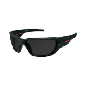 Edge Dawson safety glasses matte black frame polarized smoke lens Z87+ wraparound