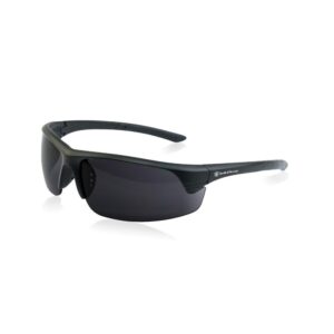Smith & Wesson Corporal half-frame shooting glasses in black with smoke lens
