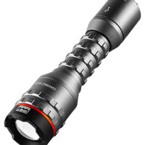 NEBO Davinci 800L gray anodized aluminum flashlight with tail cap switch