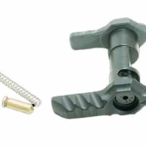 Timber Creek Greyman ambidextrous safety selector black aluminum close-up