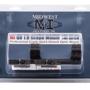 Midwest Industries MIQD1SM 1" QD scope mount and rings, black hardcoat anodized