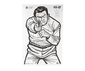 Action Target ICE Immigration And Customs Enforcement paper target 17.5x23 black white 100 per box