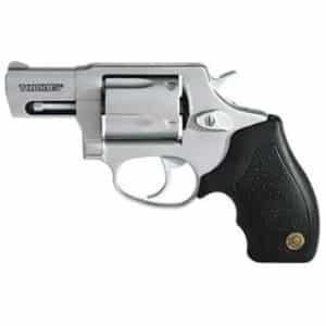 Taurus 605 stainless five-shot .357 Magnum revolver with black rubber grip