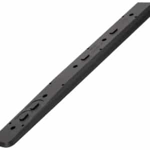 MDT ORYX M-LOK ARCA rail in black hard-anodized aluminum mounted on forend