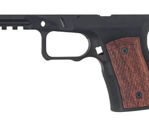 Sharps Bros Ruger RXM grip module with aluminum body and wood and black panel options