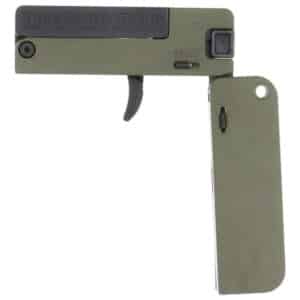 Trailblazer LifeCard .22 LR folding pistol with OD green polymer handle
