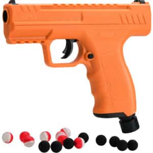 Beeman 6053 Projectile Launcher Combo Orange CO2 50 Cal, 8 Pepper Balls, 8 Steel Balls