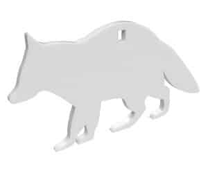 B/C AR500 3/8" SILHOUETTE RACOON WHT