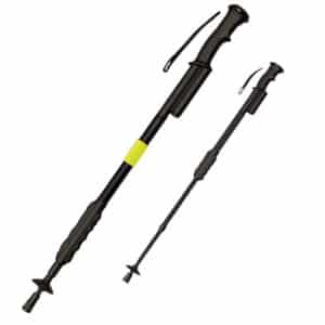 Adjustable telescoping pole saw for pruning trees and trimming branches, featuring a lightweight des.
