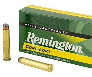 Remington Core-Lokt rifle cartridges for hunting and shooting sports.