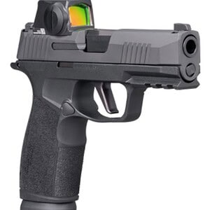 Laser sight with red dot for handgun targeting and accuracy.
