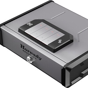 Heavy-duty electronic security safe for valuables and cash.