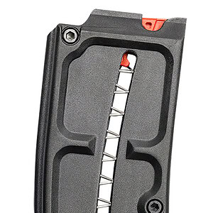 Durable black and red precision saw guide for accurate cuts in woodworking projects.