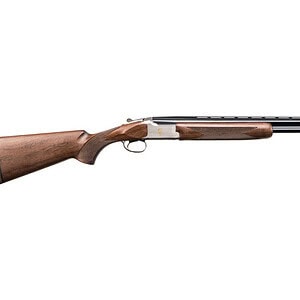Air rifle with wooden stock and long barrel for precision shooting.
